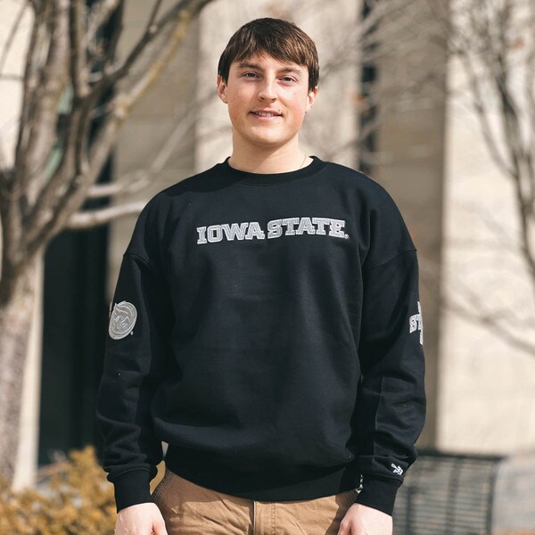 Pro Standard Iowa State Black Reverse Terry Crewneck